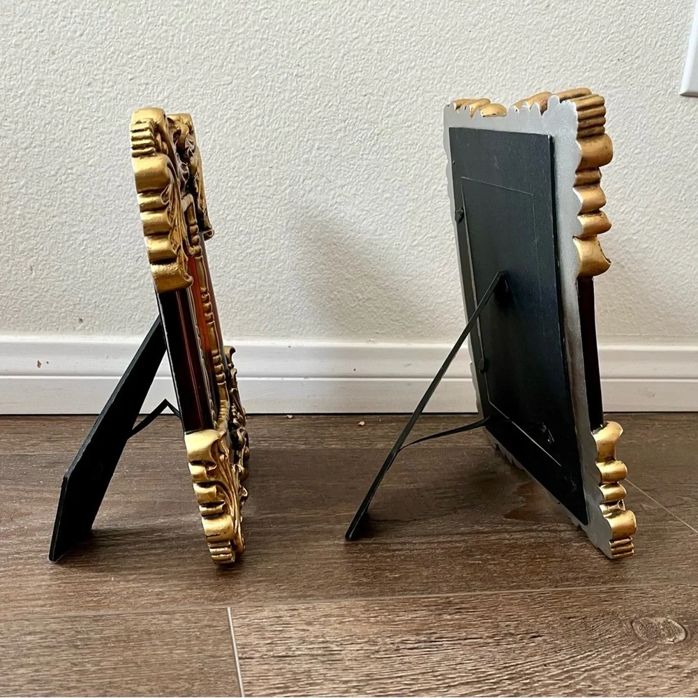 Elegant Gold and Brown Picture Frame Set